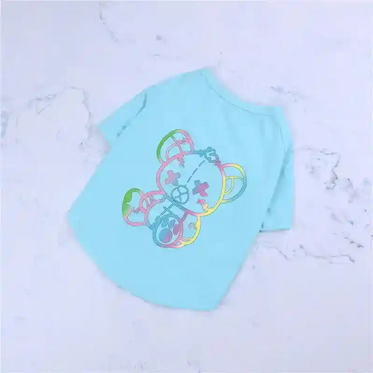 Maglietta per cani in puro cotone "Orsetto ribelle" by Dog Moda