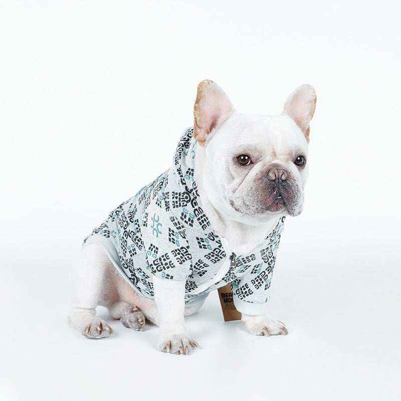 Felpa per cani con cappuccio con stampa "Public" by Dog Moda
