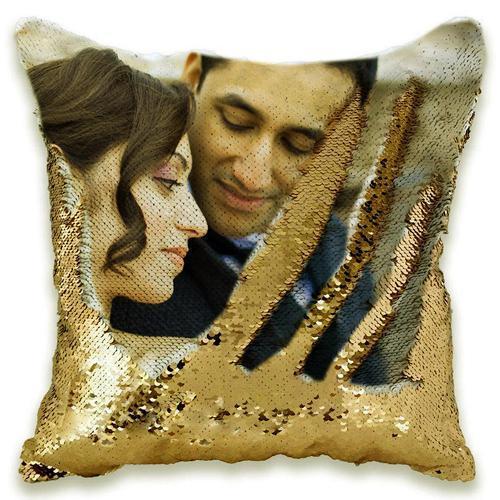 Personalized Cushion with Photo of your Pet Bright Sequins ✨