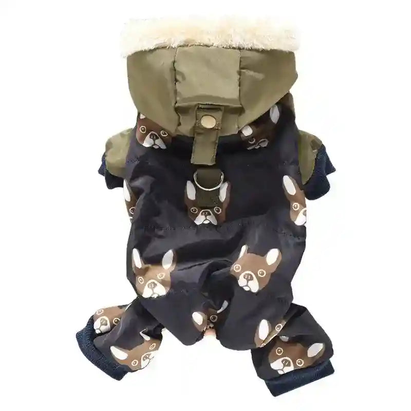 Cappotto Tutina per Cani "Bulldog Francese" con Imbottitura in Pile by Dog Moda