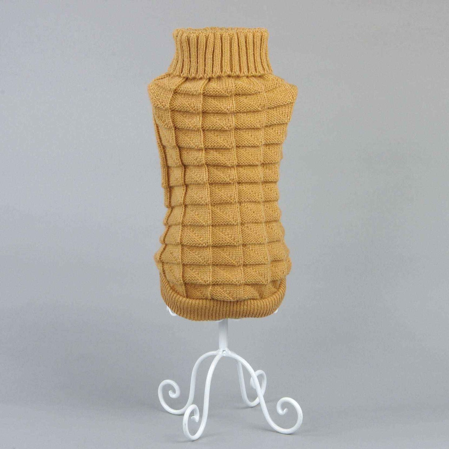 Maglione per cani tinta unita con fantasia in rilievo "Fior di latte" by Dog Moda