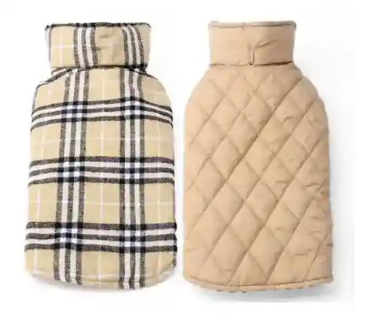 Cappotto per Cani Smanicato per Labrador Golden Retriver - Modello "Tartan" - Dog Moda