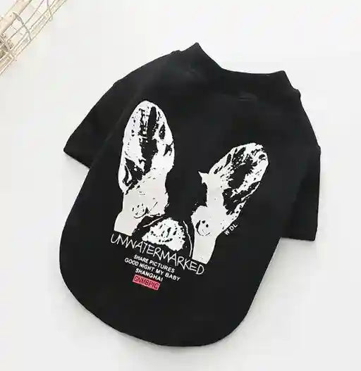 Maglia "Unwatermarked" per Bulldog Francese con Stampa Sul Dorso by Dog Moda