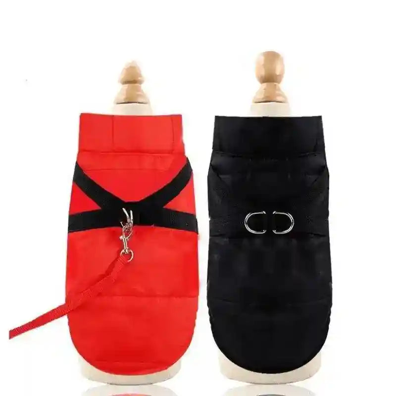 Cappotto per Cani Istanbul | Con Pettorina in Nylon Rosso o Nero by Dog Moda