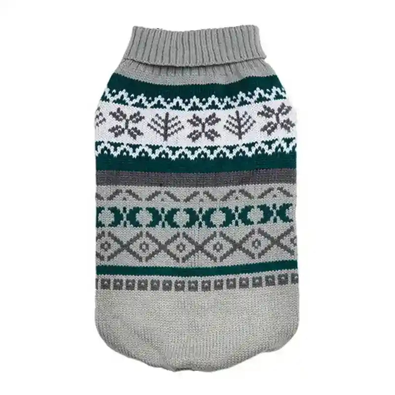 Maglione per cani "Layla" con motivo foglia e colletto | DogModa by Dog Moda