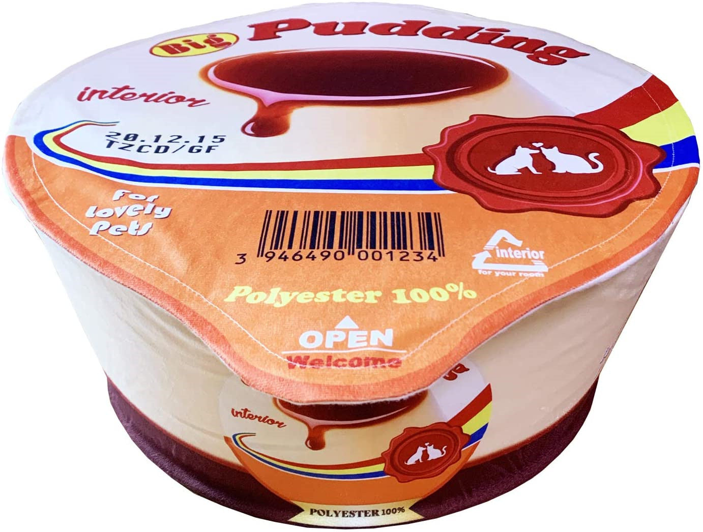 Cuccia a Cesta per Gatti "Budino al Cioccolato" – Morbida, Accogliente e con Cuscino Removibile