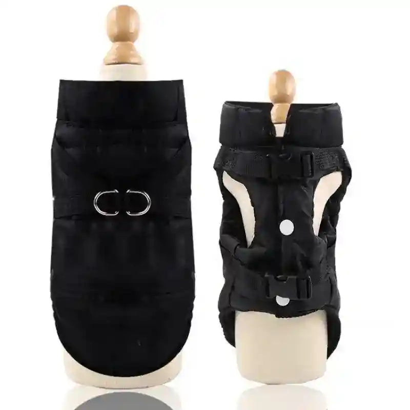 Cappotto per Cani Istanbul | Con Pettorina in Nylon Rosso o Nero by Dog Moda