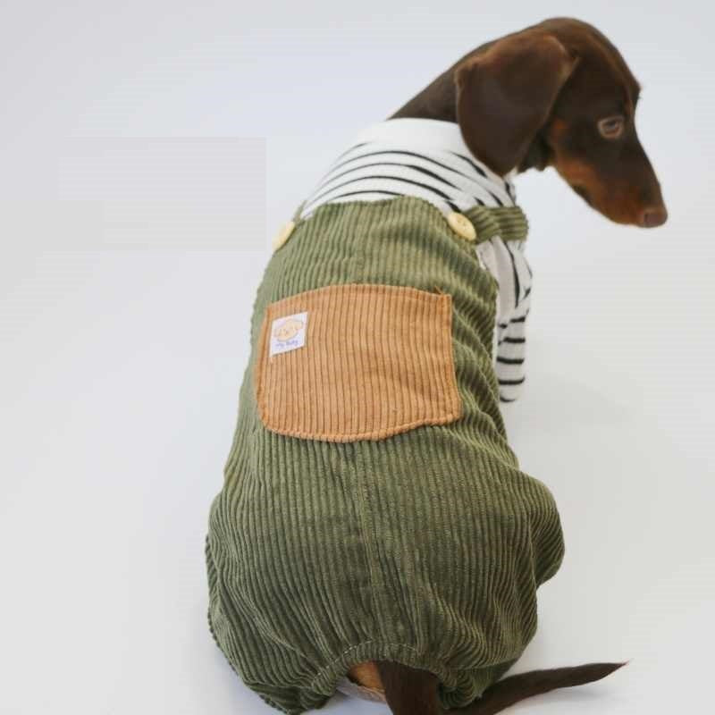 Striped Dachshund Jumpsuit with Suspenders – Casual Fashion