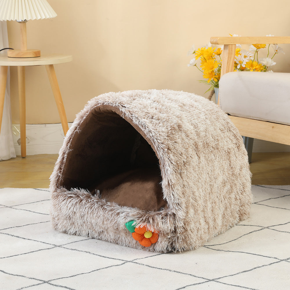 Cuccia Grotta in Pile per Gatti e Cani Piccoli – Morbida & Calda