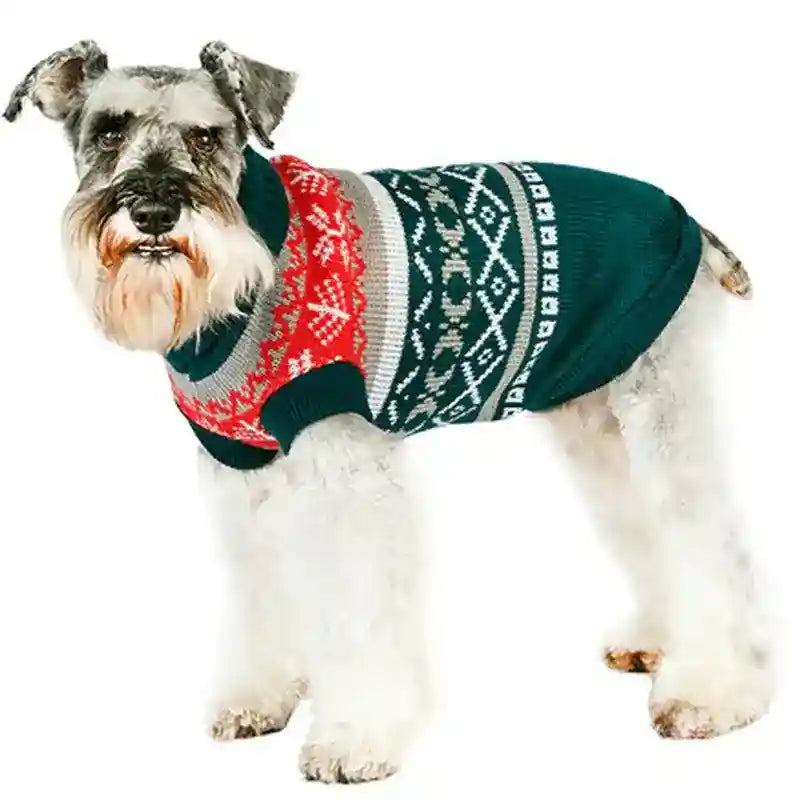 Maglione per cani "Layla" con motivo foglia e colletto | DogModa by Dog Moda
