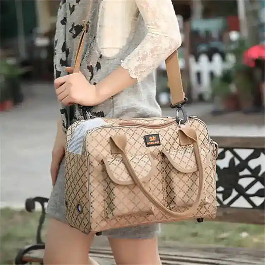 Borsa Trasportino Elegante "Venezia" per Cani e Gatti con Tracolla by Dog Moda