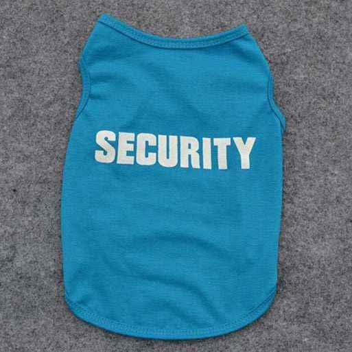 Maglietta per cani smanicata in cotone "Security" by Dog Moda