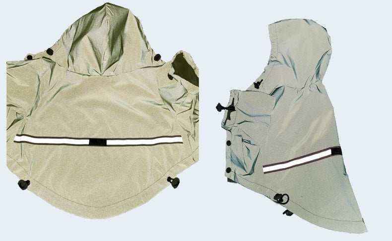 Impermeabile per Cani con Cappuccio e Inserti Riflettenti Modello "Goccia" by Dog Moda