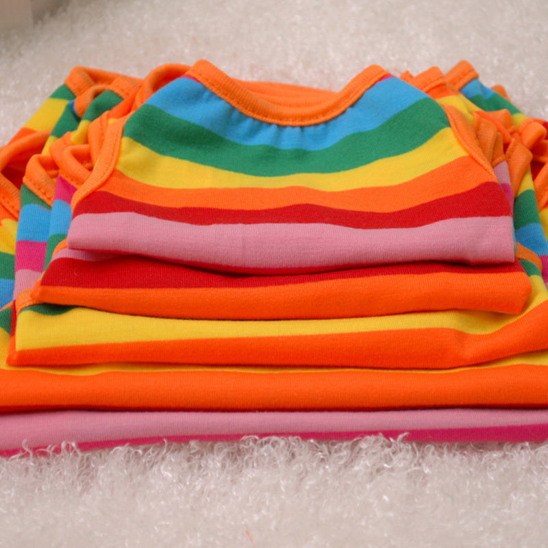 "Rainbow Sunshine" Hundeshirt – Farbe und Komfort für Sommertage