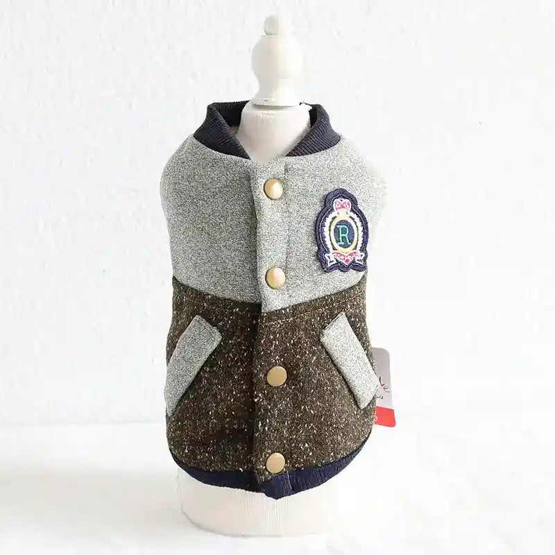 Cappotto Cani Study Bottoni Imbottitura Pile Invernale by Dog Moda