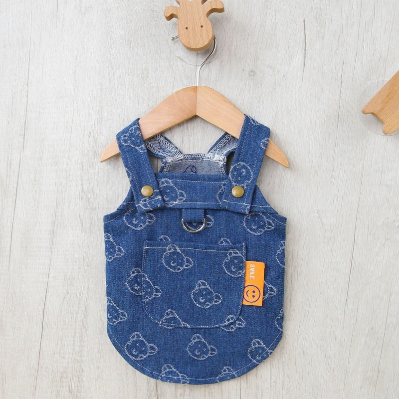 Vestito Jeans per Cani con Pettorina - Gonnellina o Giacchetta