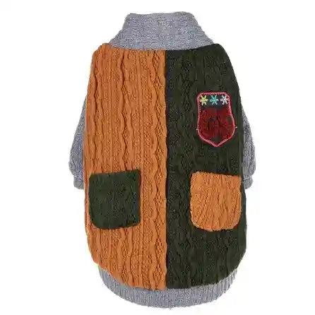 Maglione Cani Treccia Pile - Doppio Taschino Caldo by Dog Moda