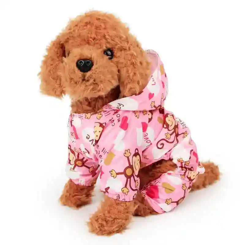 Impermeabile per Cani con Cappuccio Modello "Monkey Island" by Dog Moda