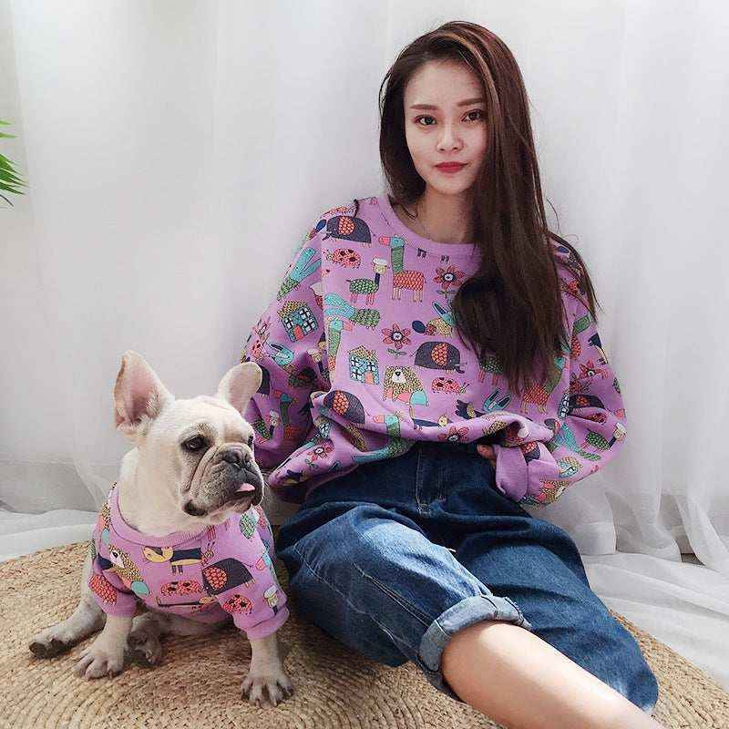 Felpa per Cani Coordinata con il Padrone "Animal Dream" – Stile e Comfort per Te e il Tuo Amico a Quattro Zampe by Innopet