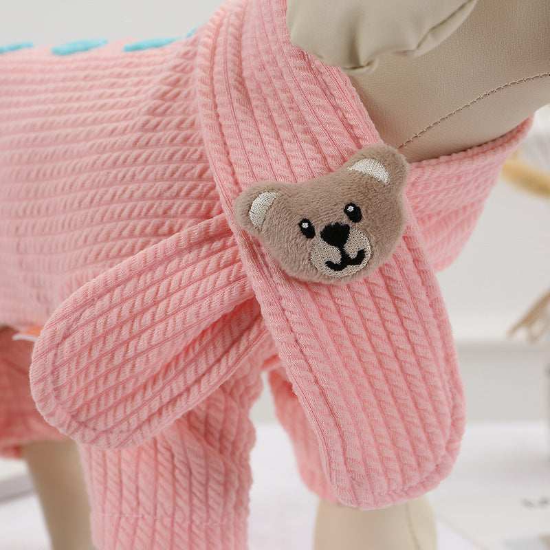 Four-Legged Dog Jumpsuit with Scarf "Carolina" - Comfort, Warmth and Style for Your Four-Legged Friend