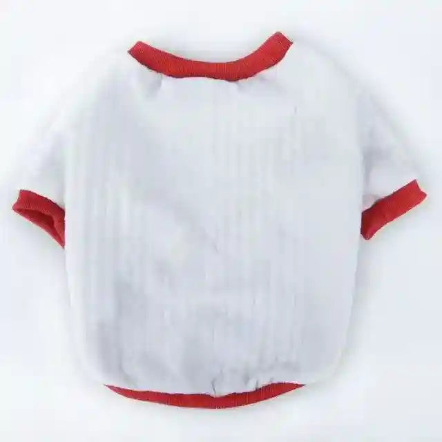 Maglioncino per Bulldog Bianco con Dettagli Rossi - Eleganza e Comfort per l'Inverno by Dog Moda