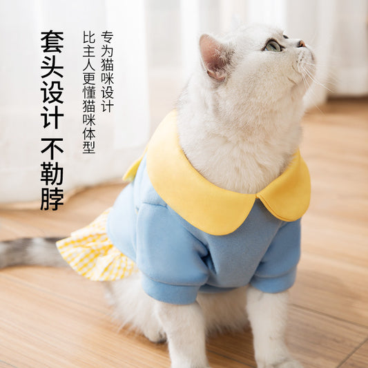 Felpa Pile Gonnellina per Gatti - Colletto e Gonna by Dog Moda
