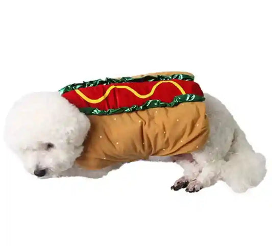 Costume hotdog per cani – Divertente outfit a sandwich by null