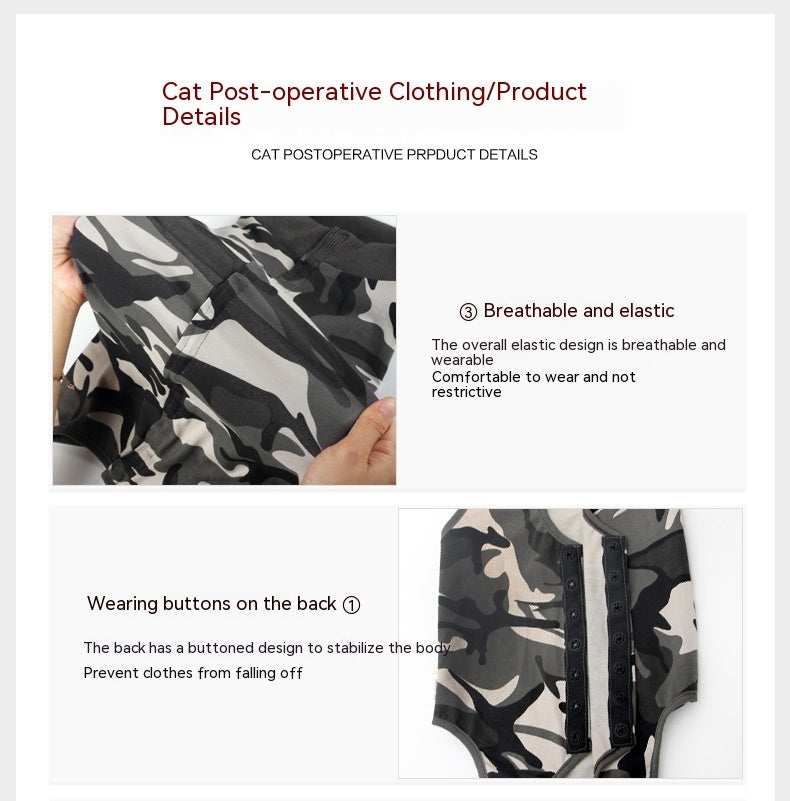 Post-Op Cat Suit Camouflage Black/Grey