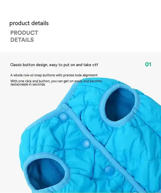 Gilet Pile Gatti Cani - Caldo Smanicato Azzurro Verde by Dog Moda