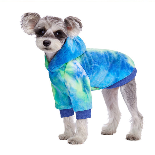 Felpa Tie-Dye per Cani - Rosa e Verde Stile Americano by Dog Moda