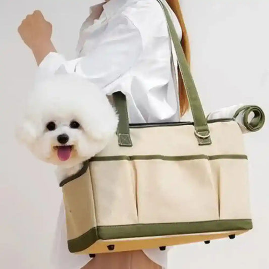 Trasportino Cani Gatti Fondo Rigido Similpelle Doppia Zip by Dog Moda