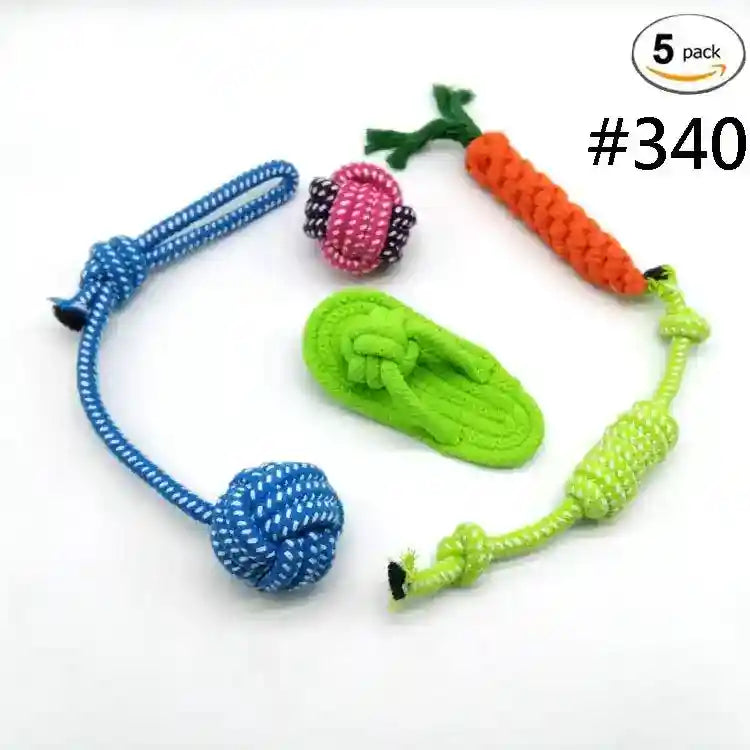 Set Giochi per Cani in Corda e Silicone – Divertimento, Salute e Benessere per il Tuo Amico a Quattro Zampe by Dog Moda
