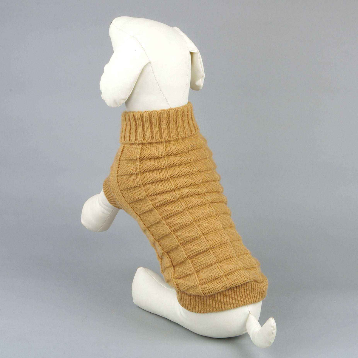 Maglione per cani tinta unita con fantasia in rilievo "Fior di latte" by Dog Moda