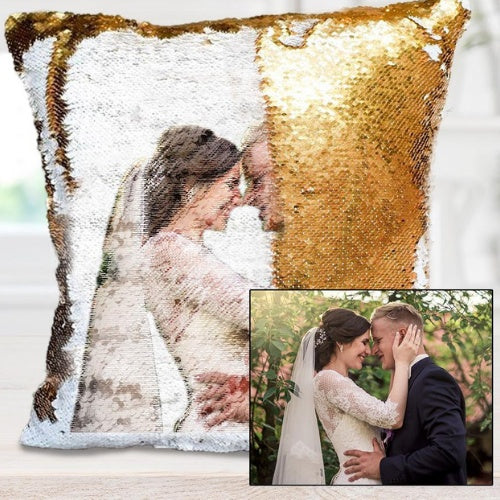 Personalized Cushion with Photo of your Pet Bright Sequins ✨