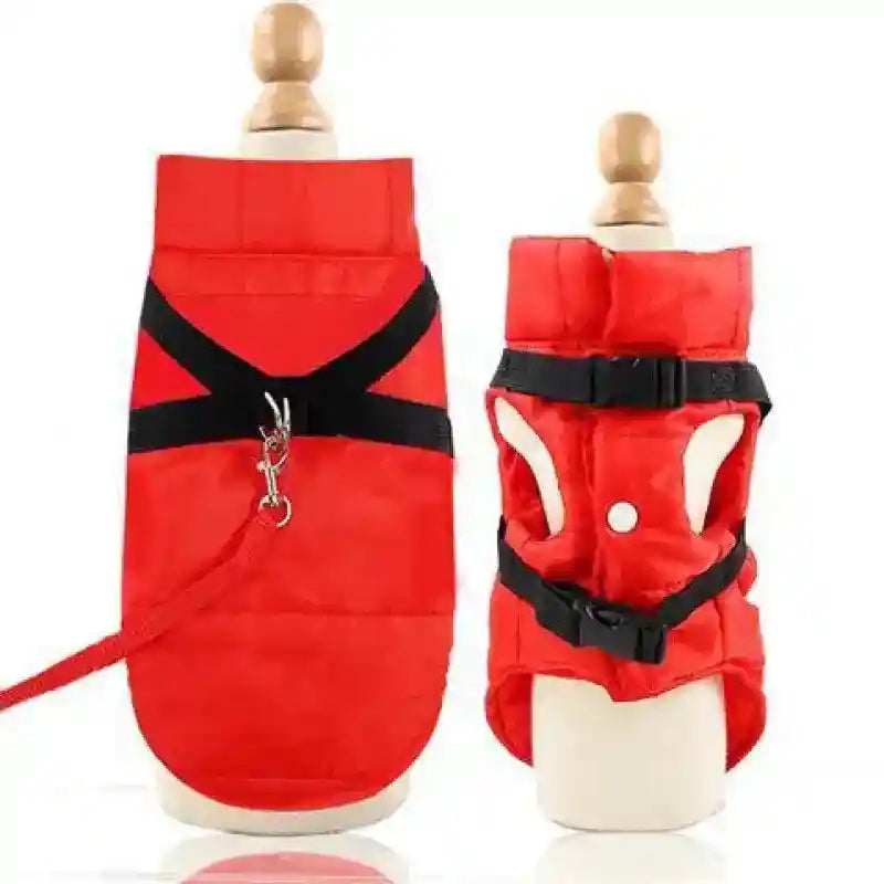 Cappotto per Cani Istanbul | Con Pettorina in Nylon Rosso o Nero by Dog Moda