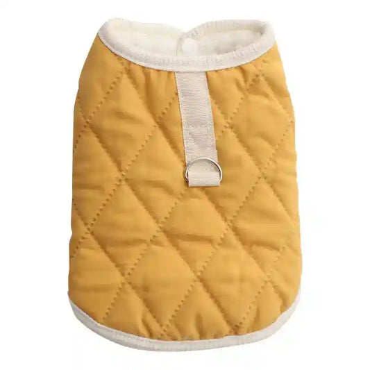 Cappotto Trapuntato Cani Smanicato - Giallo Verde Caldo by Dog Moda