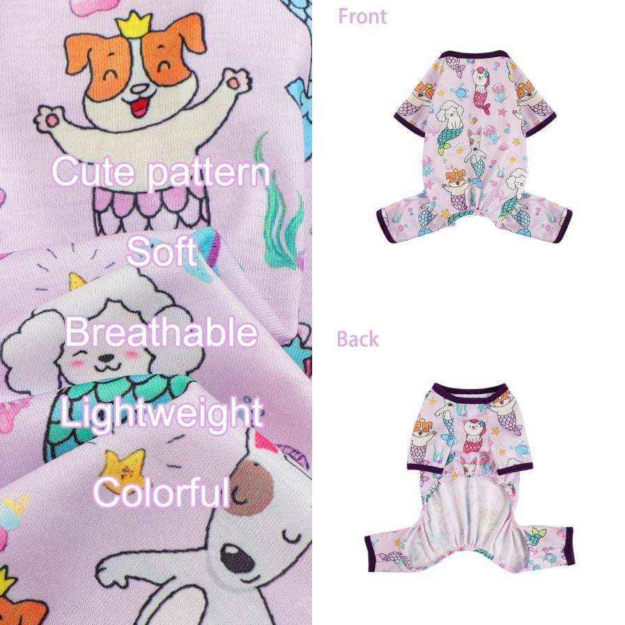 Tutina Sirenetta per Cani | Pigiamino Morbido per Cani di Piccola Taglia