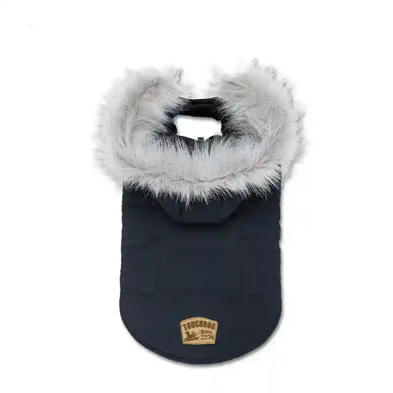 Cappottino per cani imbottito in pile con cappuccio TouchDog by Dog Moda