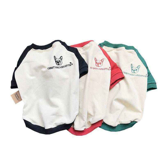 "Geret" Dog and Owner Matching Shirt – White with Colored Sleeves