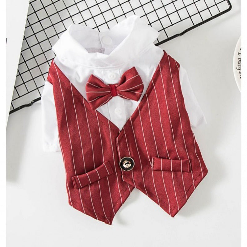 Vestitino elegante per cani "Gilet a righe"