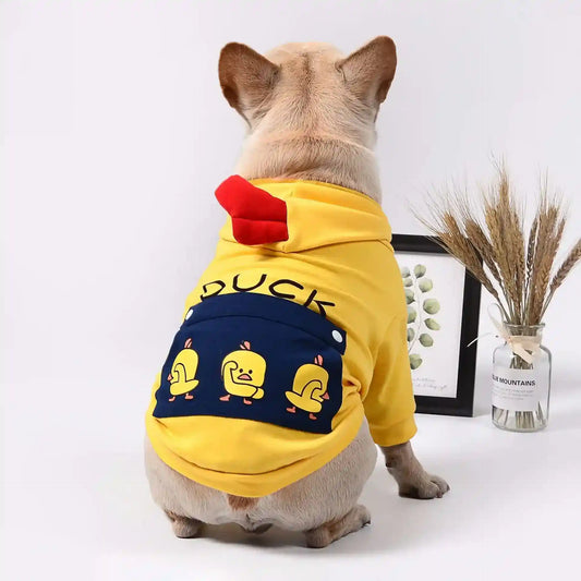 Felpa per cani con cappuccio "Duck" anche per Bulldog by Dog Moda