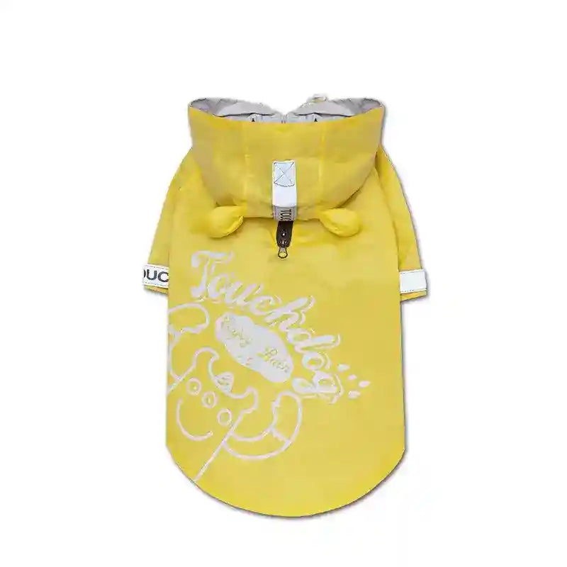 Impermeabile per Cani Modello Touch Dog – Stampa Granchietto con Cappuccio - Dog Moda