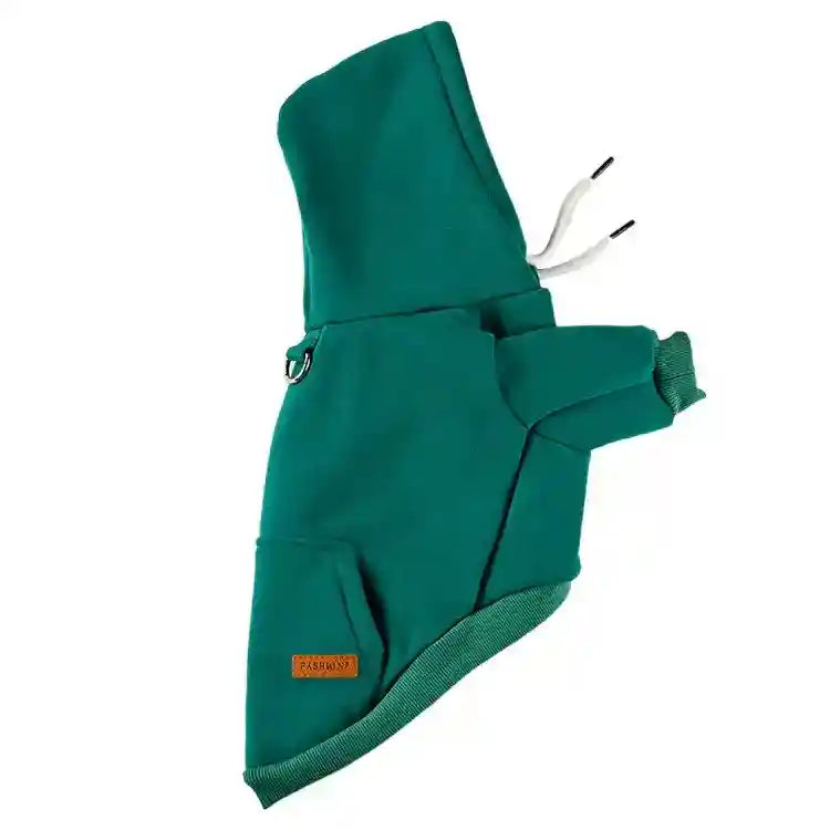 Felpa con Cappuccio per Cani - Pile con Tasche e Anello by Dog Moda