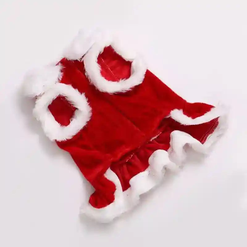 Vestito per cani da Babbo Natale smanicato – Il look perfetto per le festività natalizie by Dog Moda