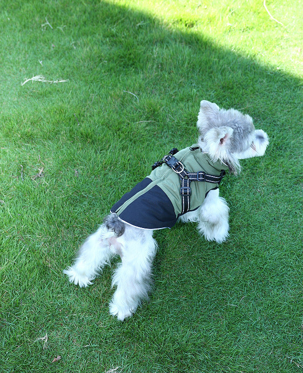 Cappottino per Cani con Pettorina e Zip - Interno Pile