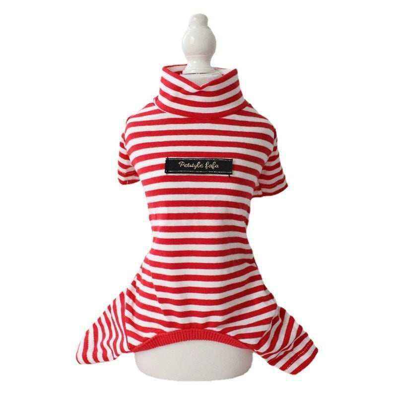 Tuta Pigiama per Cani a Righe con Quattro Zampine – Morbido Cotone by Dog Moda