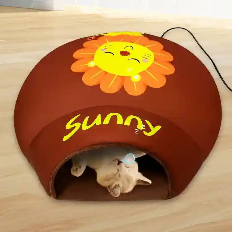 Cuccia Tonda Riscaldante per Cani e Gatti "Sunny" con USB by Dog Moda