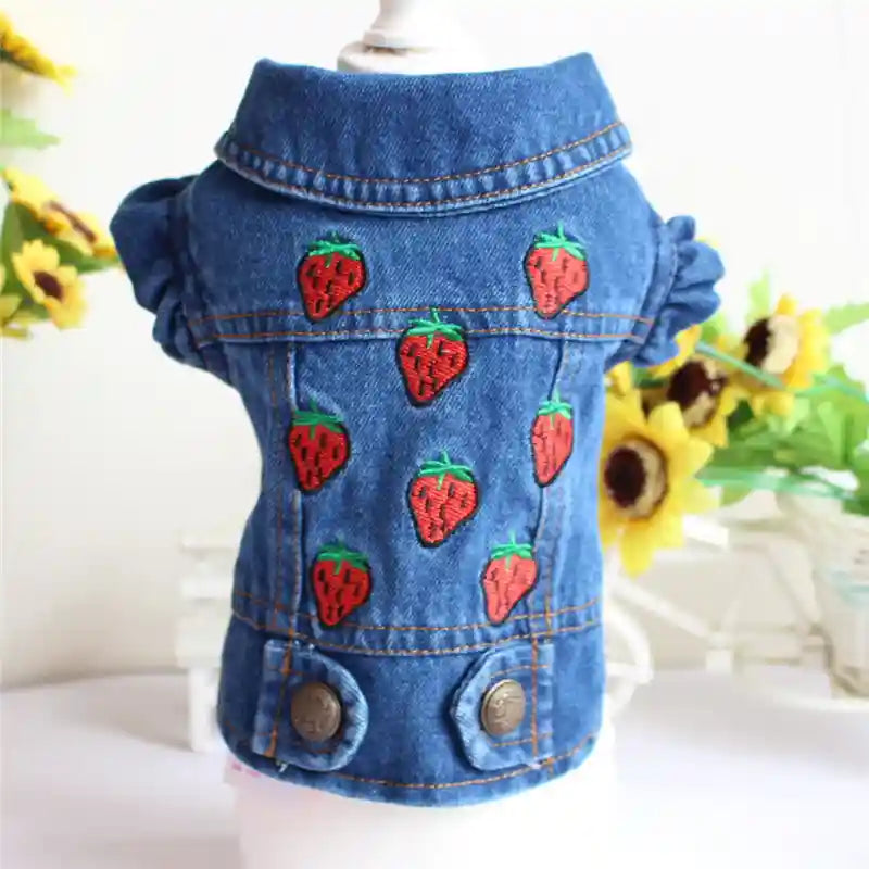 Giacca Jeans per Cani - Cappotto Denim Impermeabile by Dog Moda