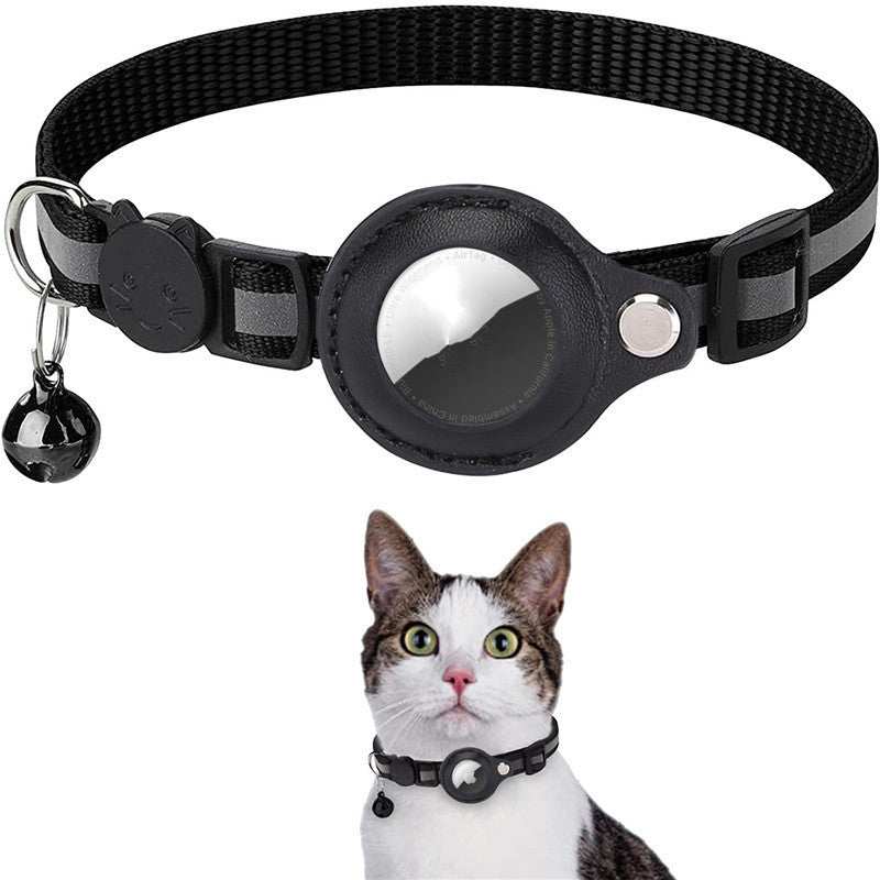 Reflective Collar for Cats and Dogs with Apple AirTag Housing – Locate Your Pet Safely!