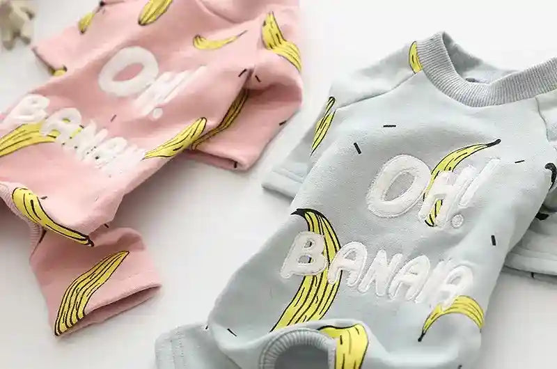 Maglietta in cotone tutina per cani quattro zampe "Oh Banana!" by Dog Moda